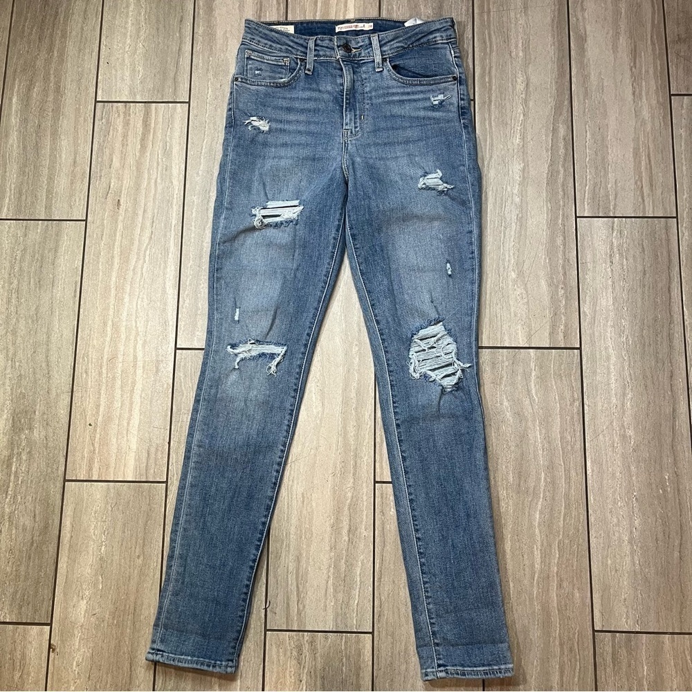 Levis Womens Light Wash‎ High Rise Skinny Jeans Size 28